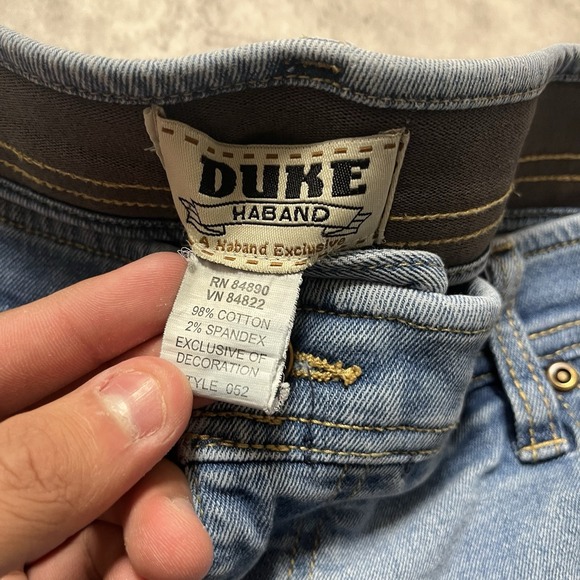 Duke Haband Mens Relaxed Fit Jeans Size 34 Denim Blue Classic Style - Picture 6 of 10